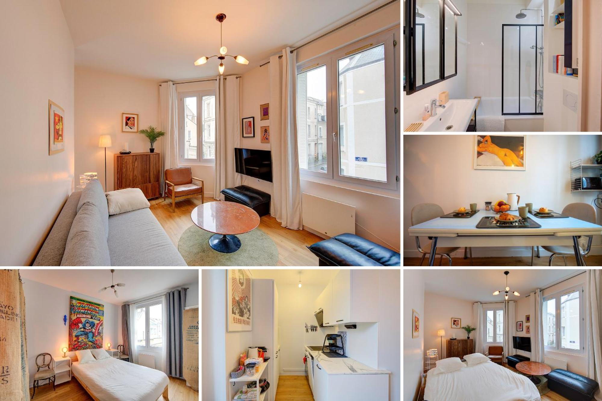 Chic Et Cosy - 5Mn De La Gare - Arrivee Autonome Apartment Tours Ngoại thất bức ảnh